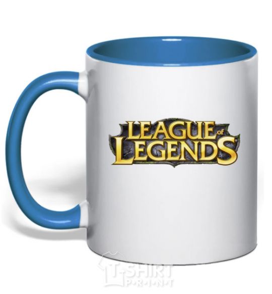 Чашка с цветной ручкой League of legends logo V.1 Ярко-синий фото