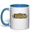 Mug with a colored handle League of legends logo V.1 royal-blue фото