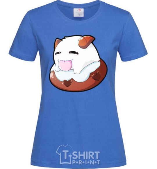 Women's T-shirt League of legends Poro royal-blue фото