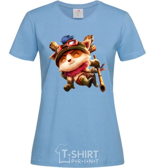 Women's T-shirt League of legends Teemo sky-blue фото