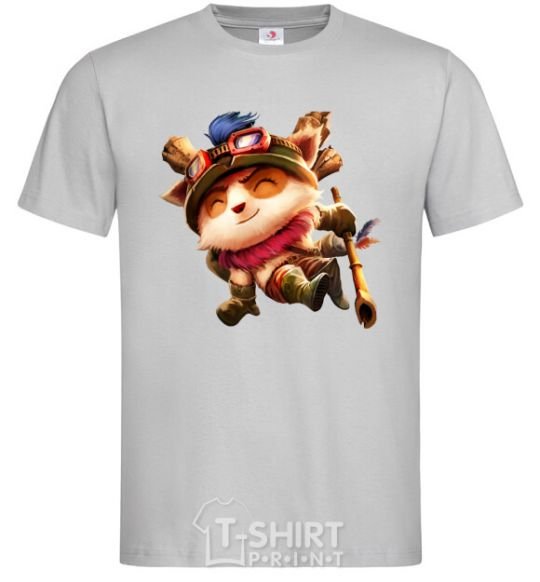 Мужская футболка League of legends Teemo Серый фото