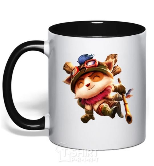 Чашка с цветной ручкой League of legends Teemo Черный фото