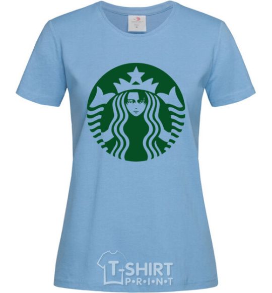 Women's T-shirt Starbucks Levi sky-blue фото