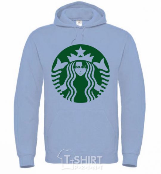 Men`s hoodie Starbucks Levi sky-blue фото