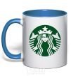 Mug with a colored handle Starbucks Levi royal-blue фото