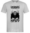 Men's T-Shirt Naruto Skull B&W grey фото