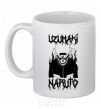 Ceramic mug Naruto Skull B&W White фото