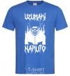 Men's T-Shirt Naruto Skull B&W royal-blue фото