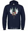 Men`s hoodie Attack of the titans crests navy-blue фото