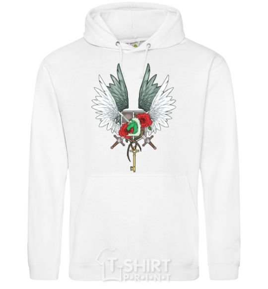 Men`s hoodie Attack of the titans crests White фото