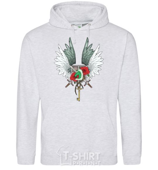 Men`s hoodie Attack of the titans crests sport-grey фото