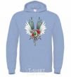 Men`s hoodie Attack of the titans crests sky-blue фото