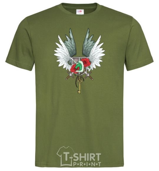 Men's T-Shirt Attack of the titans crests millennial-khaki фото