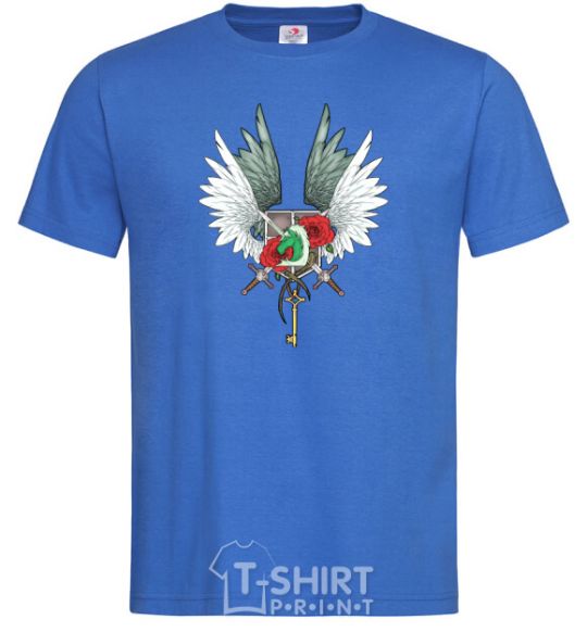 Men's T-Shirt Attack of the titans crests royal-blue фото