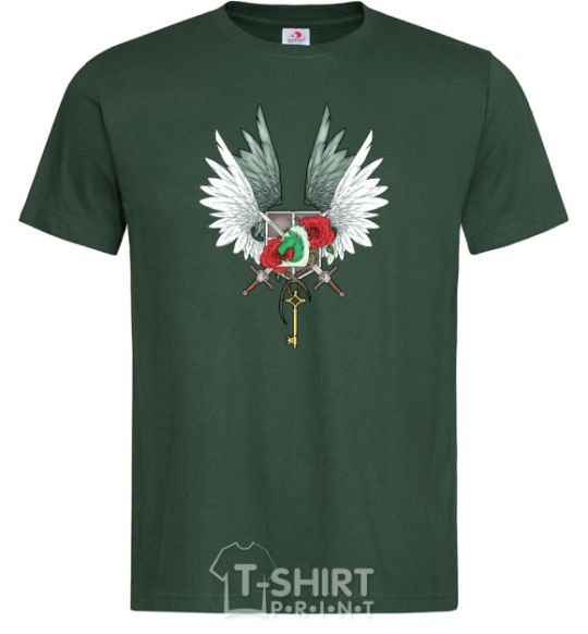 Men's T-Shirt Attack of the titans crests bottle-green фото