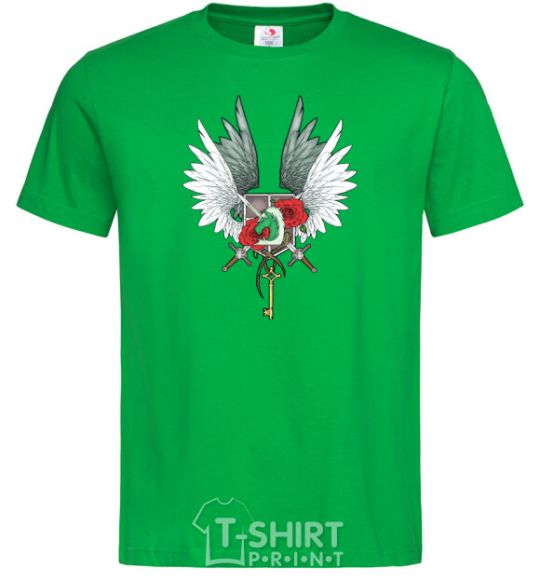 Men's T-Shirt Attack of the titans crests kelly-green фото