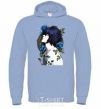 Men`s hoodie Al in Roses Notebook of Death sky-blue фото