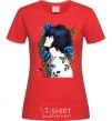 Women's T-shirt Al in Roses Notebook of Death red фото