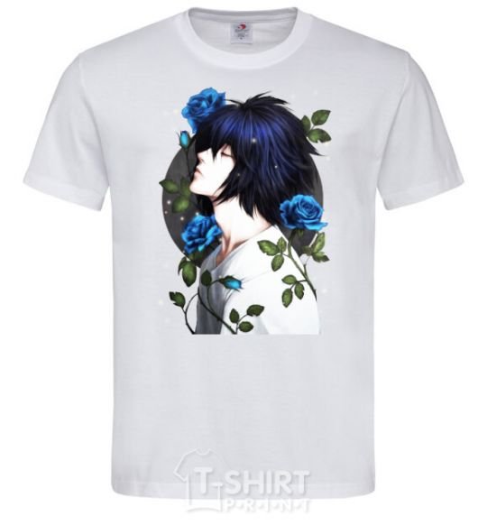 Men's T-Shirt Al in Roses Notebook of Death White фото