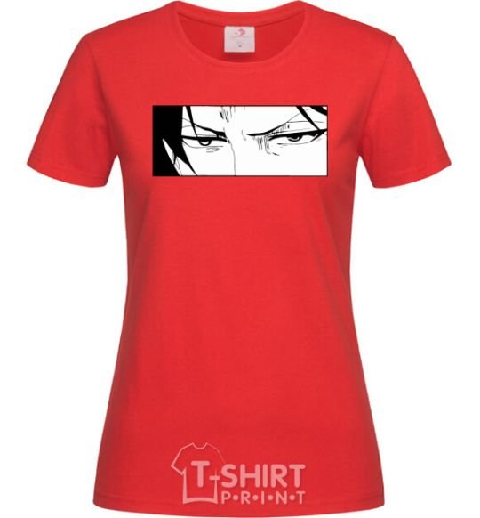 Women's T-shirt Levi Attack On Titan red фото