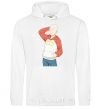 Men`s hoodie One Puch man oppai White фото