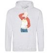 Men`s hoodie One Puch man oppai sport-grey фото