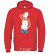 Men`s hoodie One Puch man oppai bright-red фото