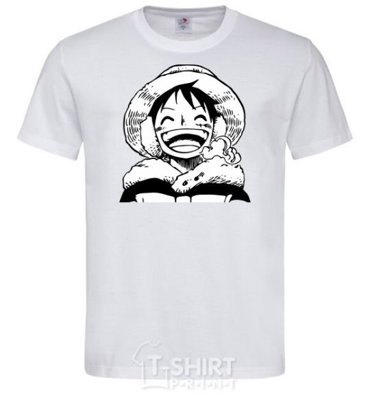 Мужская футболка One Piece чб Белый фото