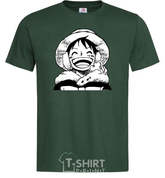 Мужская футболка One Piece чб Темно-зеленый фото