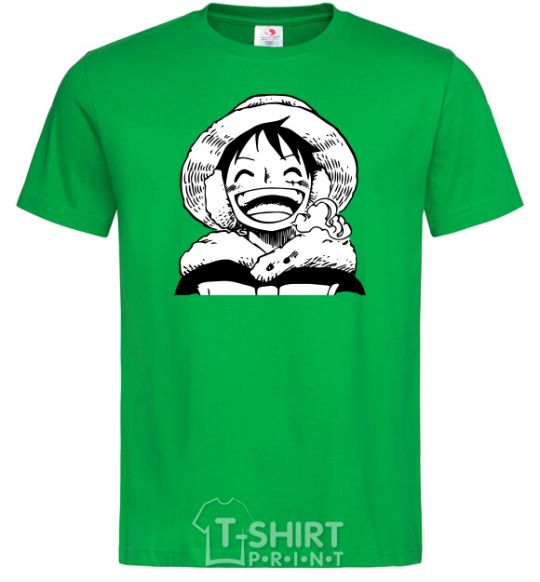 Мужская футболка One Piece чб Зеленый фото