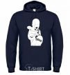 Men`s hoodie One puch man bang navy-blue фото