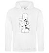 Men`s hoodie One puch man bang White фото