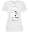 Women's T-shirt One puch man bang White фото