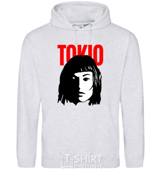 Men`s hoodie TOKIO Paper House sport-grey фото