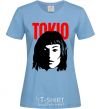 Women's T-shirt TOKIO Paper House sky-blue фото