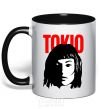 Mug with a colored handle TOKIO Paper House black фото