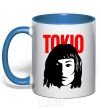 Mug with a colored handle TOKIO Paper House royal-blue фото