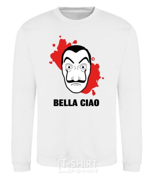 Sweatshirt BELLA CIAO stains White фото