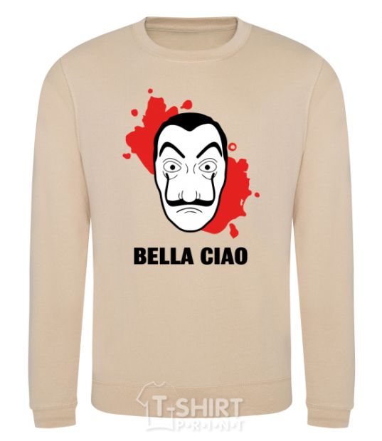 Sweatshirt BELLA CIAO stains sand фото