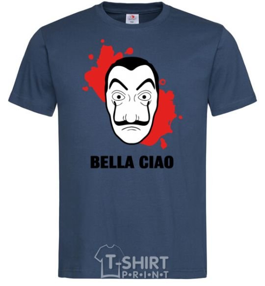 Men's T-Shirt BELLA CIAO stains navy-blue фото