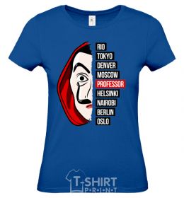 Women's T-shirt Paper House Professor royal-blue фото