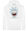 Men`s hoodie Rick's glad White фото