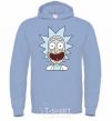 Men`s hoodie Rick's glad sky-blue фото