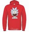 Men`s hoodie Rick's glad bright-red фото