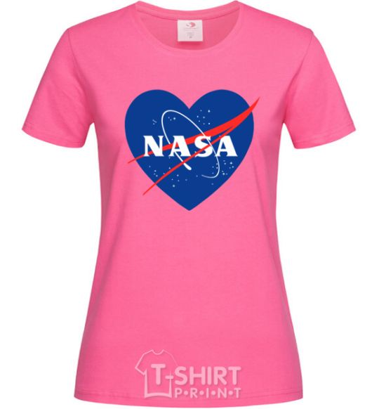 Women's T-shirt Nasa logo heart heliconia фото