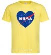 Men's T-Shirt Nasa logo heart cornsilk фото