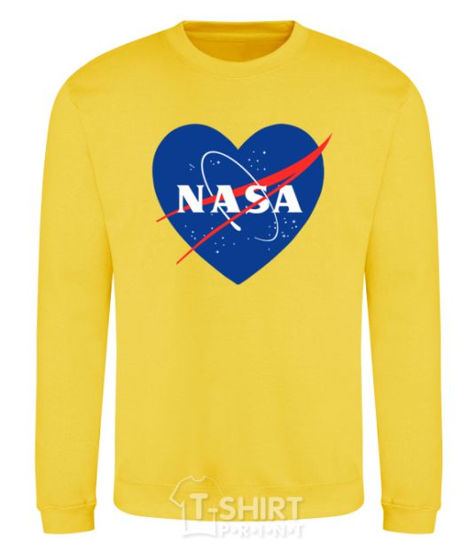 Sweatshirt Nasa logo heart yellow фото