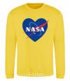 Sweatshirt Nasa logo heart yellow фото