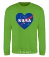 Sweatshirt Nasa logo heart orchid-green фото