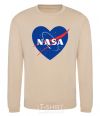 Sweatshirt Nasa logo heart sand фото